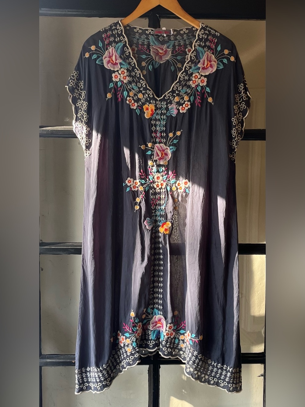 Beautiful Johnny Was Embroidered Floral Dress